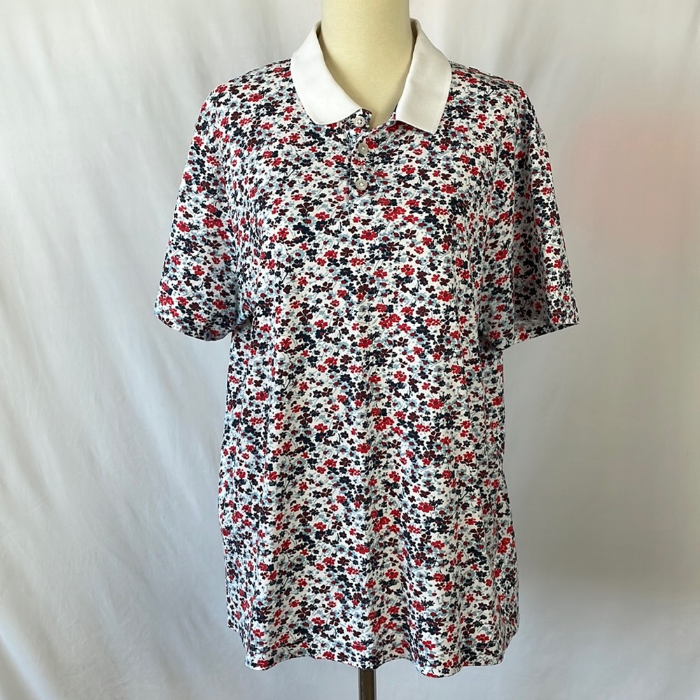 Vintage Original Penguin by Munsingwear Floral Polo Shirt - Size Large